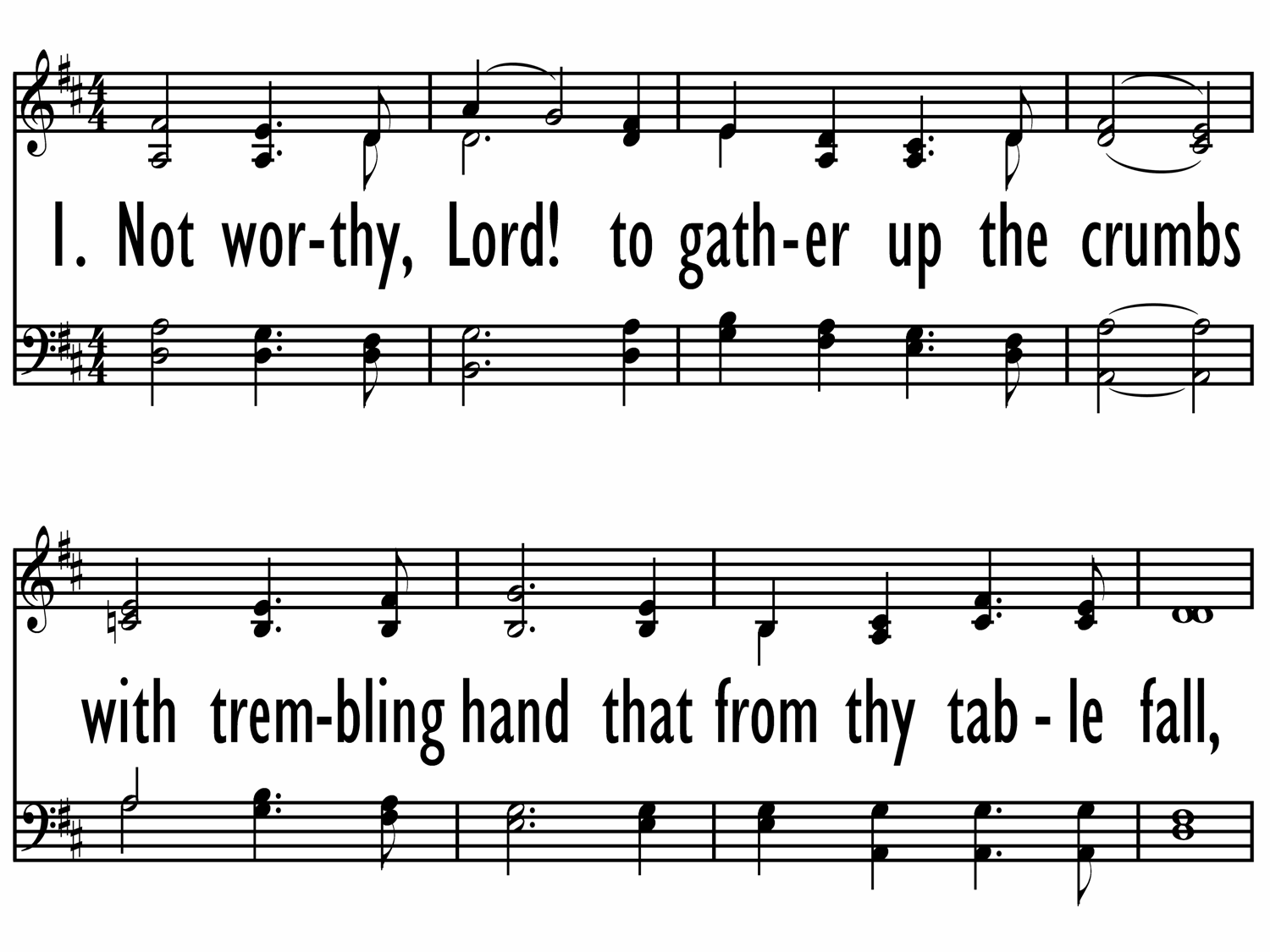 not-worthy-lord-trinity-hymnal-428-hymnary